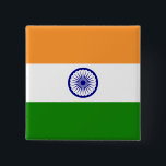 Indische Flagge Button<br><div class="desc">Anpassbare World Flag Produkte - Bitte fühlen Sie sich frei,  Ihren eigenen Text hinzuzufügen.</div>