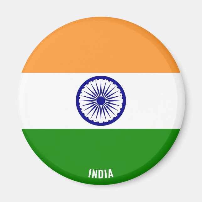 Indische Flagge Charming Patriotic Magnet (Vorne)