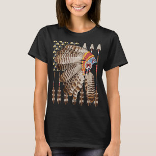 Indische Flagge Cherokee Patriotic Indianerin T-Shirt