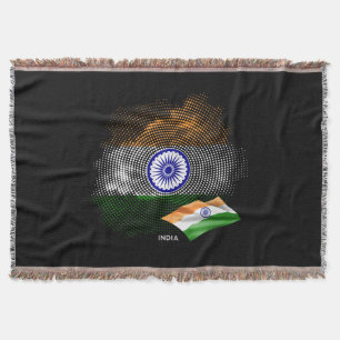 Indische Flagge Decke