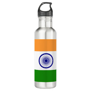 Indische Flagge Edelstahlflasche