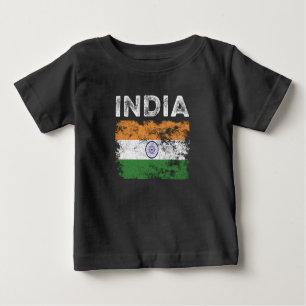 Indische Flagge erschüttert - Indische Flagge Baby T-shirt