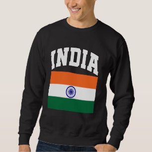 Indische Flagge feiert indische Kultur Erbgut Dias Sweatshirt