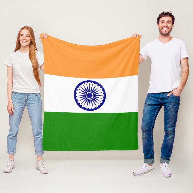 Indische Flagge Fleecedecke (Beispiel)