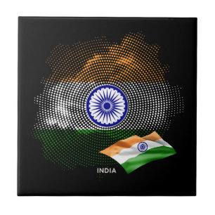 Indische Flagge Fliese