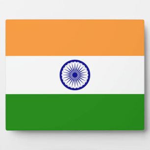 Indische Flagge Fotoplatte