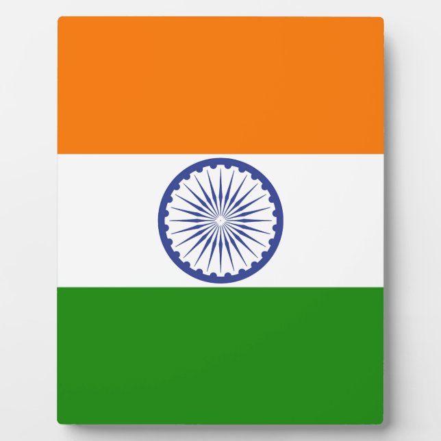 Indische Flagge Fotoplatte (Vorderseite)