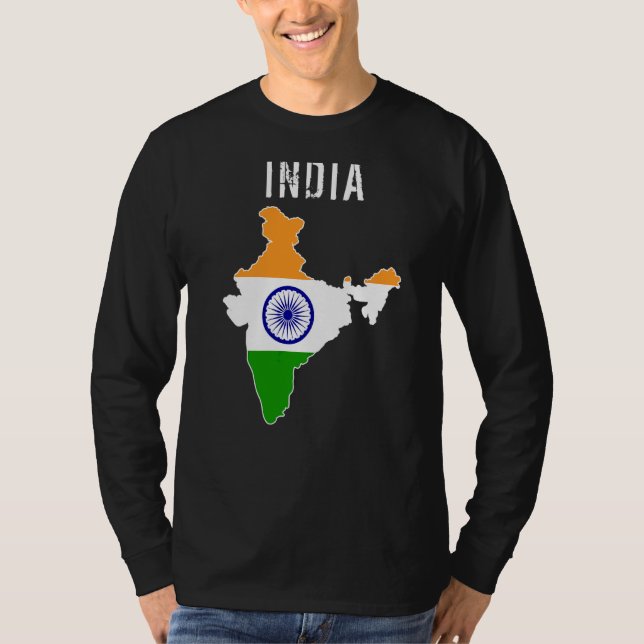 Indische Flagge für Menschen, die Indien Liebe geb T-Shirt (Vorderseite)