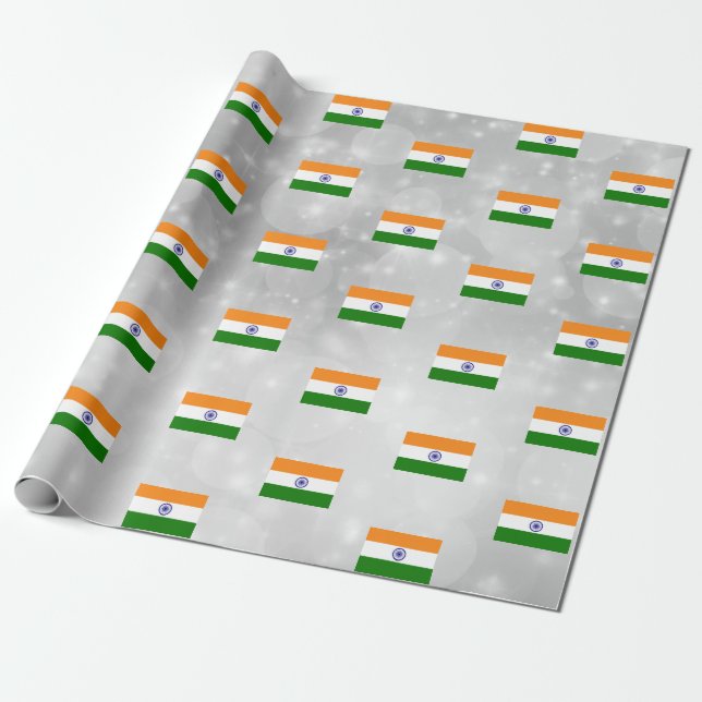 Indische Flagge Geschenkpapier (Ungerollt)