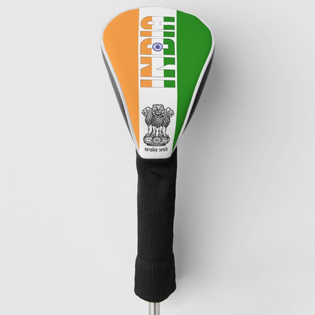 Indische Flagge Gorgetic Patriotic Golf Headcover (Vorderseite)