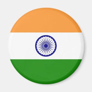 Indische Flagge - Hochwertiges Bild Magnet
