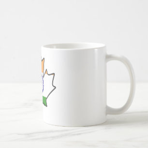 Indische Flagge in den kanadischen Kaffeetasse