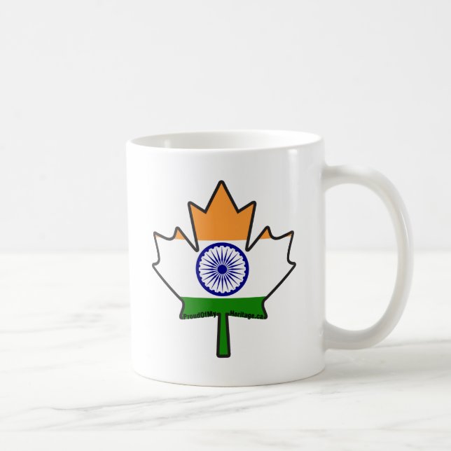 Indische Flagge in den kanadischen Tasse (Rechts)
