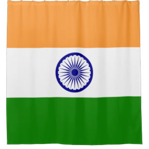 Indische Flagge (Indien) (Südasien) (Bharat) Duschvorhang