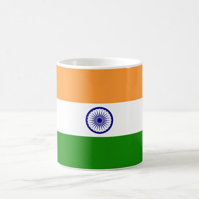 Indische Flagge (Indien) (Südasien) (Bharat) Kaffeetasse (Mittel)