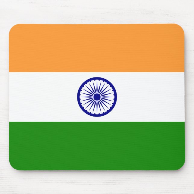 Indische Flagge (Indien) (Südasien) (Bharat) Mousepad (Vorne)