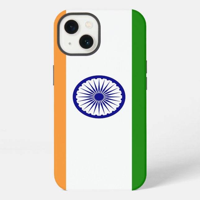Indische Flagge iPhone Hülle (Rückseite)