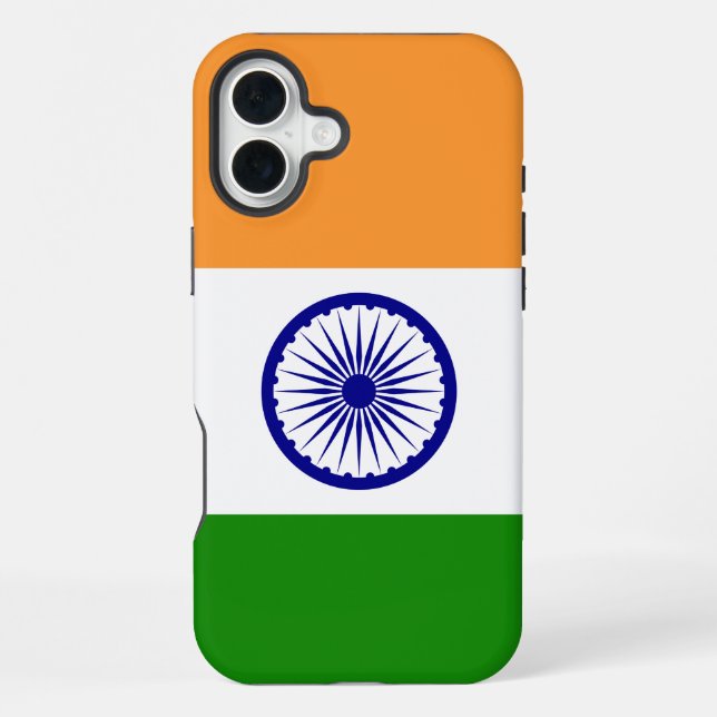 Indische Flagge iPhone Hülle (Rückseite)