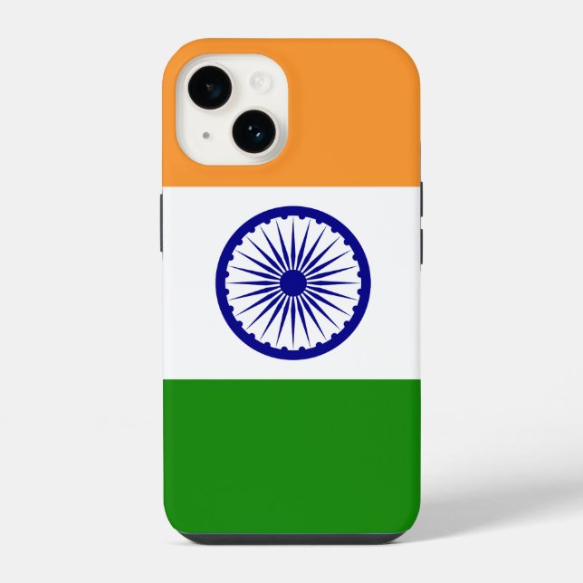 Indische Flagge iPhone Hülle (Rückseite)