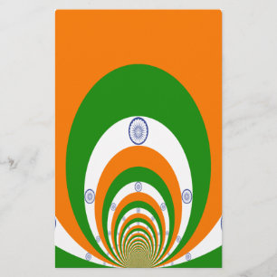Indische Flagge Kaleidoskop: Endlose Einheit & Pat Briefpapier