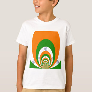 Indische Flagge Kaleidoskop: Endlose Einheit & Pat T-Shirt