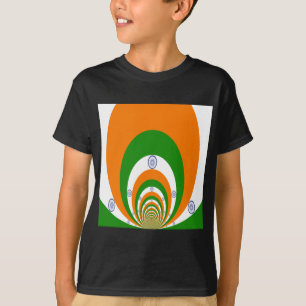 Indische Flagge Kaleidoskop: Endlose Einheit & Pat T-Shirt
