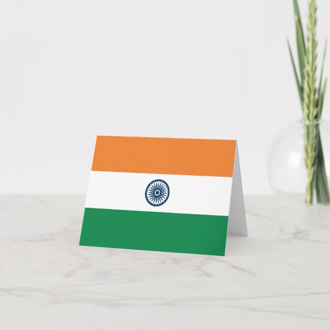 Indische Flagge Karte (Vorderseite)