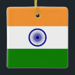 Indische Flagge Keramikornament<br><div class="desc">Anpassbare World Flag Produkte - Bitte fühlen Sie sich frei,  Ihren eigenen Text hinzuzufügen.</div>
