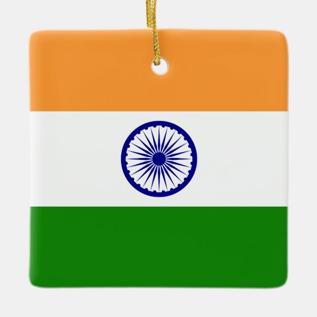 Indische Flagge Keramikornament (Vorderseite)
