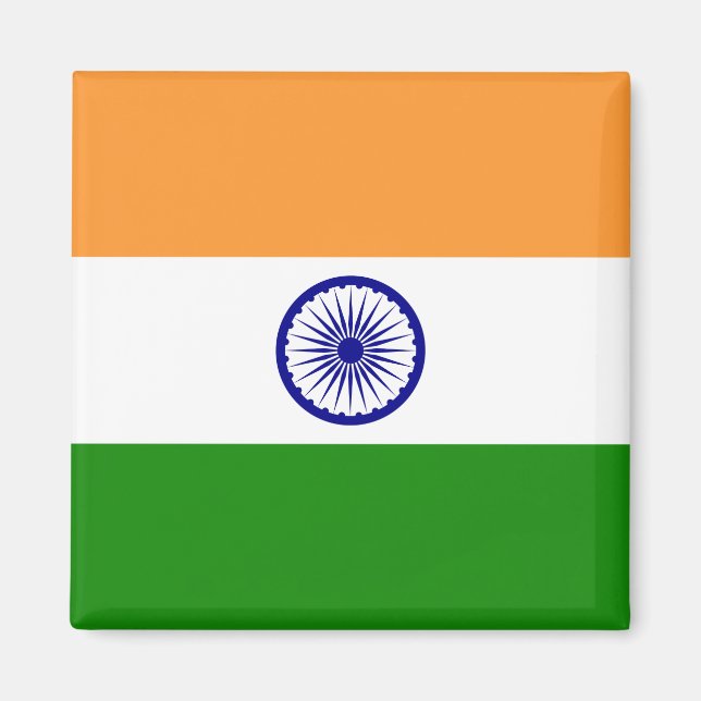 Indische Flagge Magnet (Vorne)