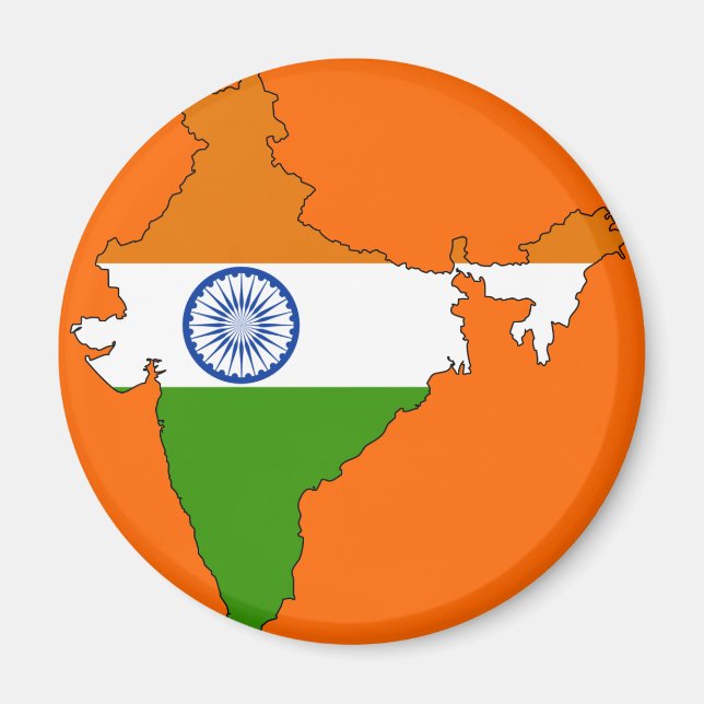 Indische Flagge Magnet (Vorne)