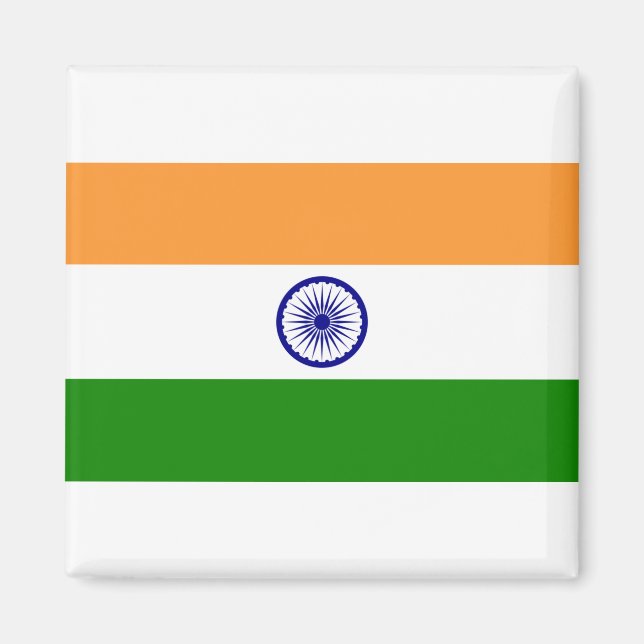 Indische Flagge Magnet (Vorne)