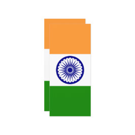 Indische Flagge Menükarte