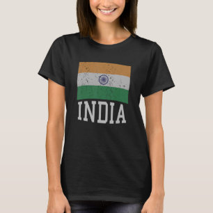 Indische Flagge mit Ashoka Chakra Desi Ind T-Shirt