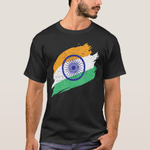 Indische Flagge mit Ashoka Chakra Desi Ind T-Shirt