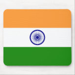 Indische Flagge Mousepad<br><div class="desc">Anpassbare World Flag Produkte - Bitte fühlen Sie sich frei,  Ihren eigenen Text hinzuzufügen.</div>
