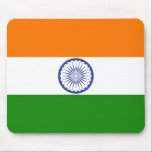 Indische Flagge Mousepad<br><div class="desc">Ich mag Flaggen der Welt mit all den verschiedenen Designs und Farben! Fühlen Sie sich frei,  um diese an Ihre Bedürfnisse anzupassen. Vielen Dank für Ihren Besuch und haben einen schönen Tag!</div>