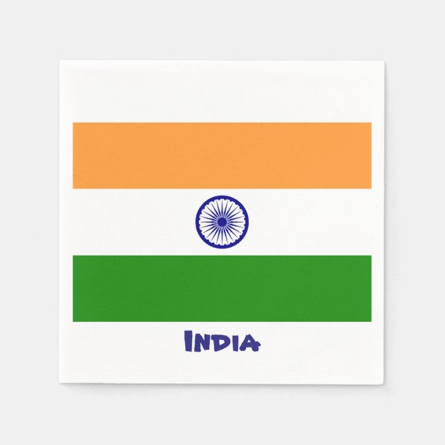Indische Flagge Napkins Serviette (Vorderseite)