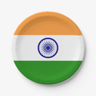 Indische Flagge Pappteller