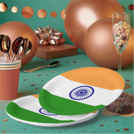Indische Flagge Pappteller