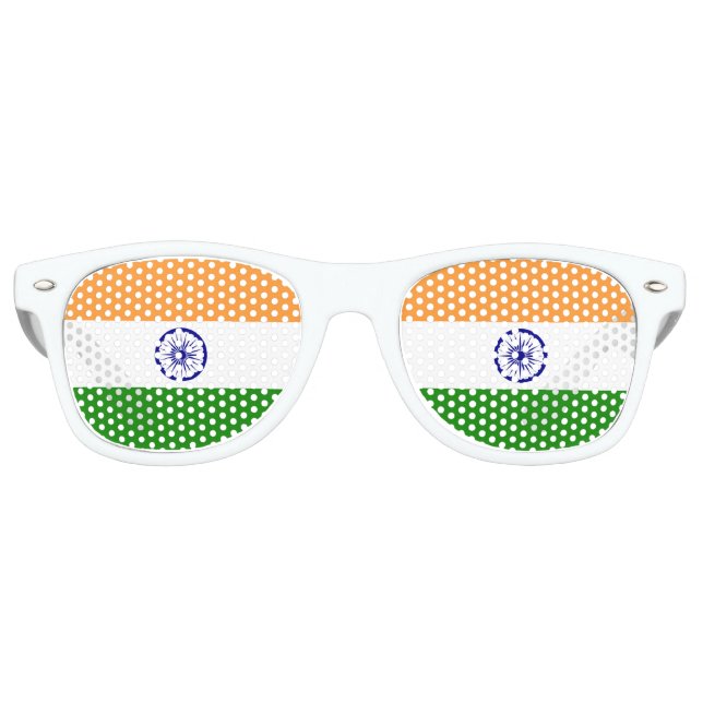 Indische Flagge Partybrille (Vorderseite)