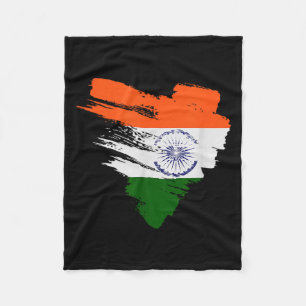 Indische Flagge Patriotisch 15. August 1947 Indien Fleecedecke