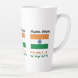 Indische Flagge personalisiert Milchtasse