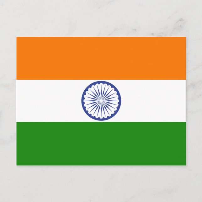 Indische Flagge Postkarte (Vorderseite)