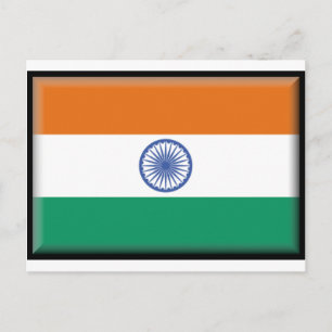 Indische Flagge Postkarte