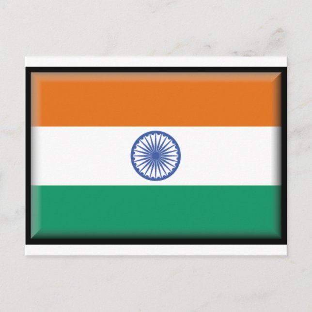 Indische Flagge Postkarte (Vorderseite)