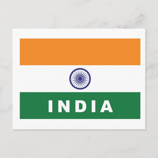 Indische Flagge Postkarte (Vorderseite)