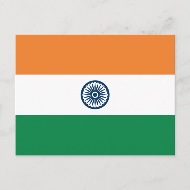 Indische Flagge Postkarte (Vorderseite)