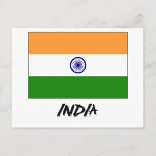 Indische Flagge Postkarte