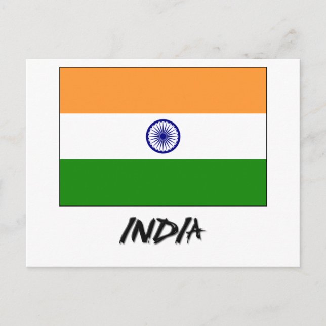 Indische Flagge Postkarte (Vorderseite)